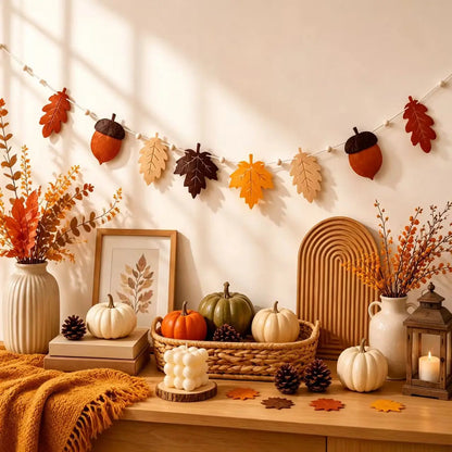Felt Fall Garland – Seasonal Hanging Decor