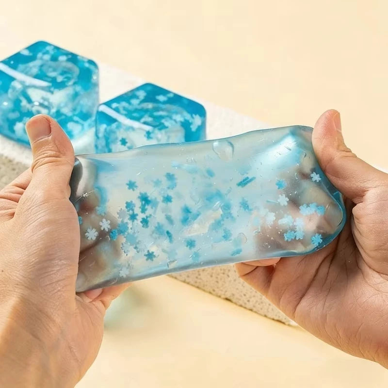 Snowflake Ice Cube Squishy – Slow-Rising Sensory Fidget