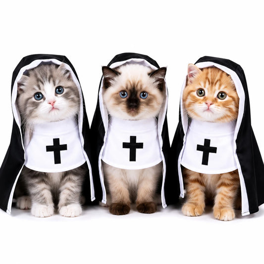 Pet Nun Halloween Costume – Cats & Small Dogs