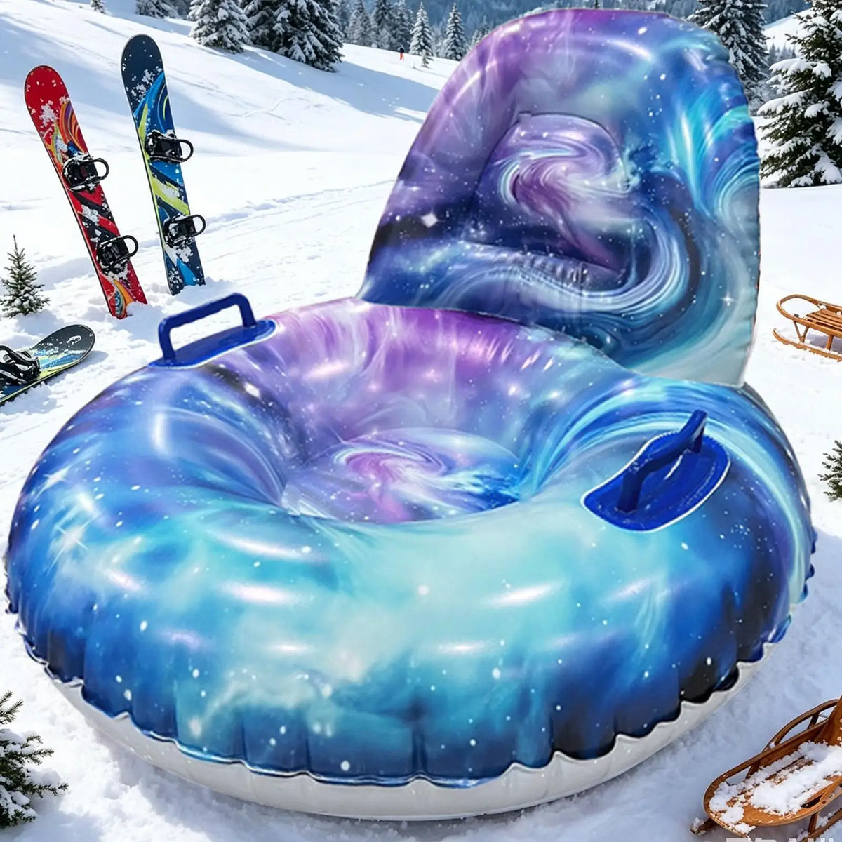 Inflatable Snow Tube for Adults – Cold-Resistant Winter Sled
