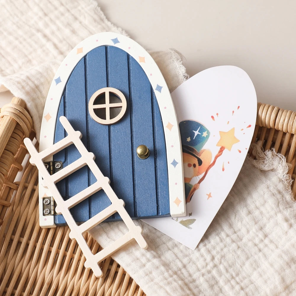 Mini Wooden Fairy Door – Dollhouse & Wall Decor
