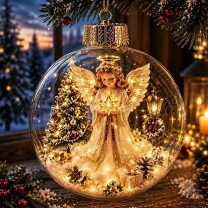 Light-Up Christmas Scene Ornament Ball – 10 cm