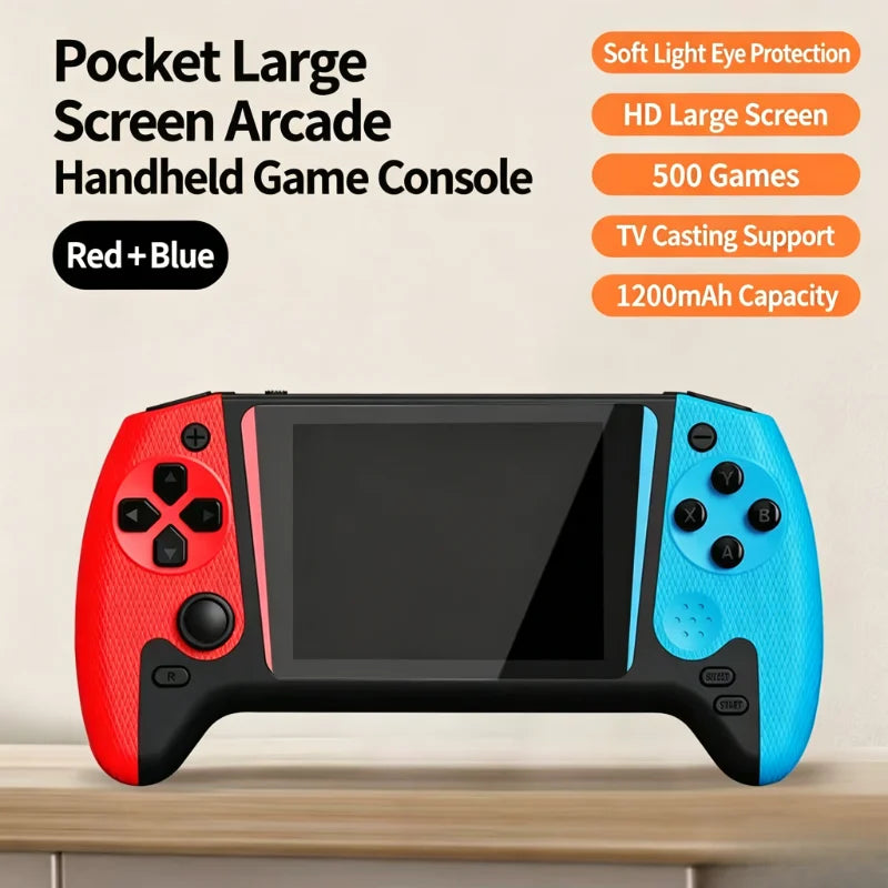 Q21 Retro Handheld Game Console – 3.5" Screen, 500 Games