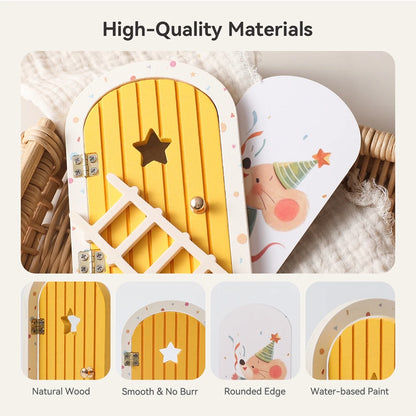 Mini Wooden Fairy Door – Dollhouse & Wall Decor