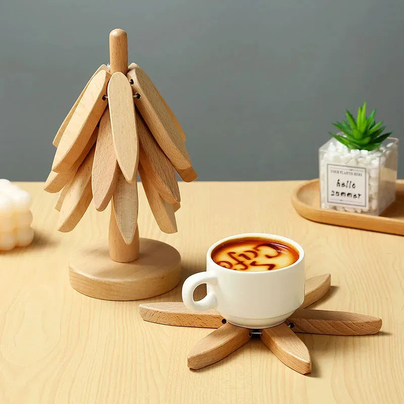 Wooden Christmas Tree Trivet