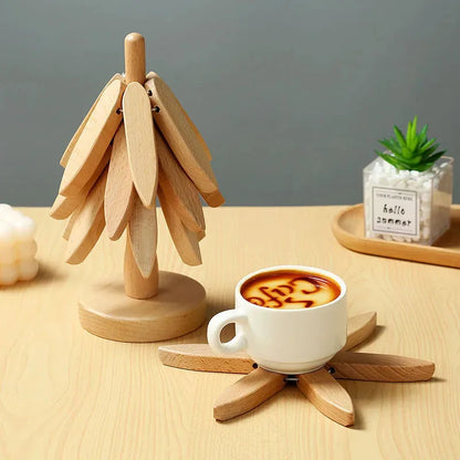 Wooden Christmas Tree Trivet