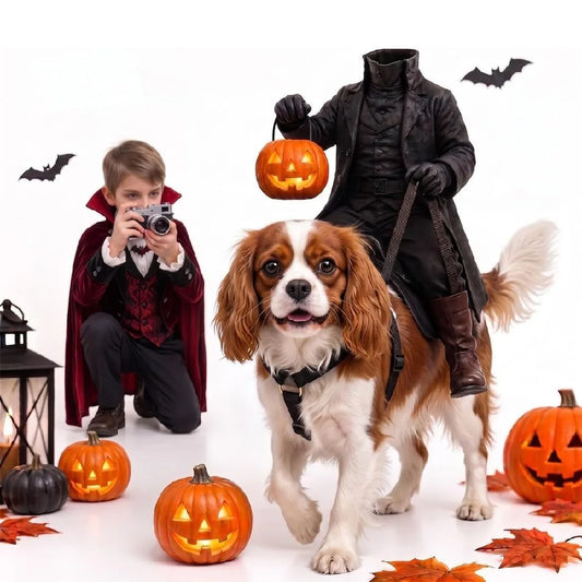 Headless Horseman Pet Costume – 3D Rider Illusion