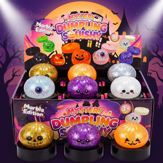 Glitter Pumpkin Halloween Squishy Pack