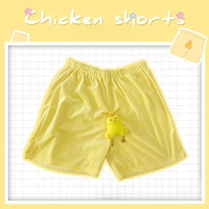 Cartoon Lounge Shorts – Elephant, Pig & Chicken Styles