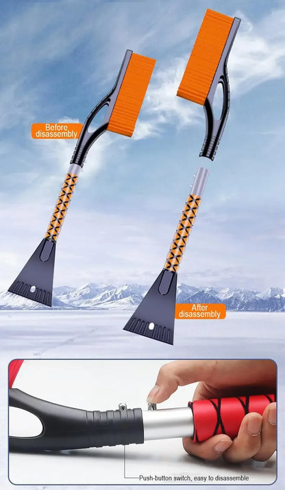 Car Snow Brush & Ice Scraper – Aluminum Handle with ABS Head
