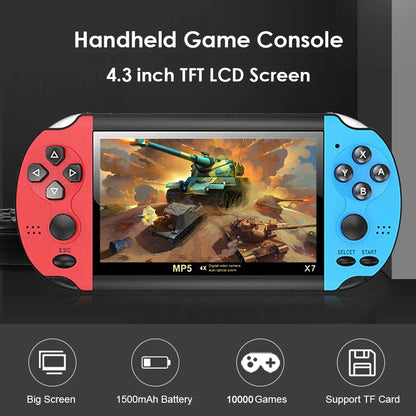 X7 Retro Handheld Game Console – 4.3", 1000 Games