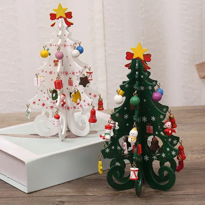 Wooden Christmas Tree Tabletop Ornament