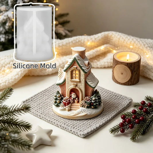Mini Christmas Snow House Silicone Mold