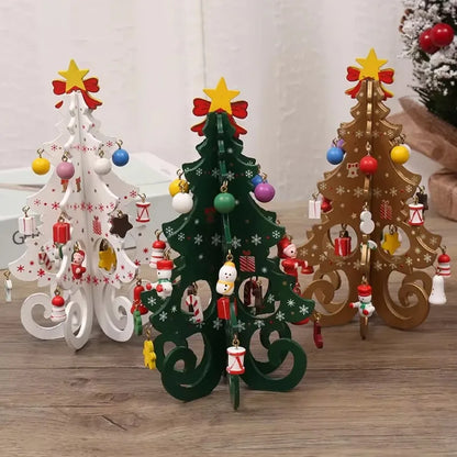 Wooden Christmas Tree Tabletop Ornament