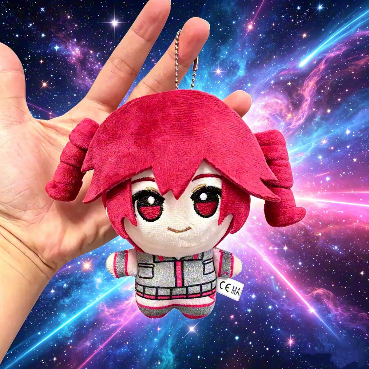 Anime-Inspired Red-Haired Plush Doll