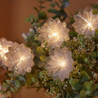 Battery-Operated Fiber Optic Christmas Garland