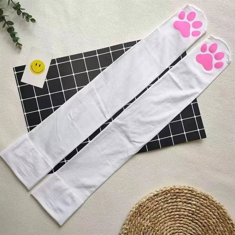 Cat Paw Thigh-High Costume Socks