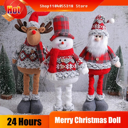 Christmas Santa, Snowman & Reindeer Shelf Sitter