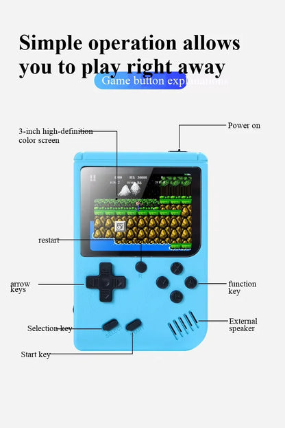 Mini Retro Handheld Game Console – 2.4" Screen, 400 Games
