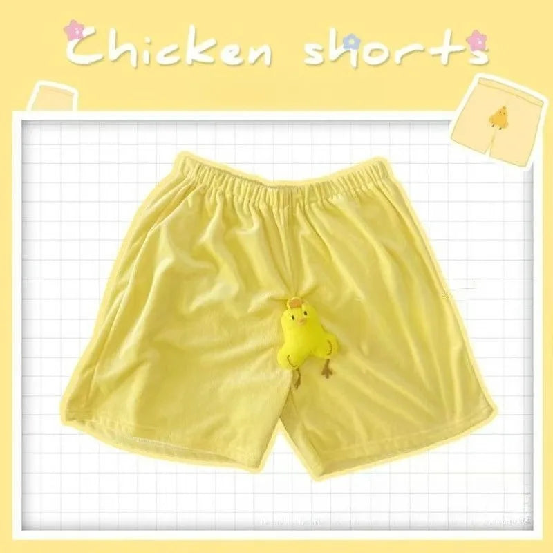 Cartoon Lounge Shorts – Elephant, Pig & Chicken Styles