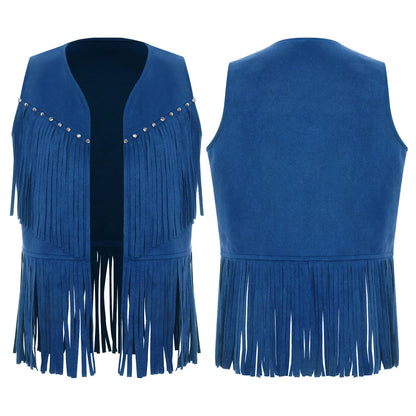 Kids Western Fringe Costume Vest