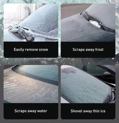 Car Windshield Ice Scraper – Aluminum Alloy + TPU Snow Tool