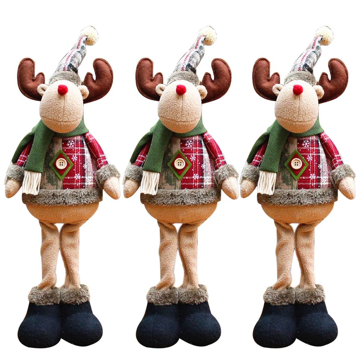 Christmas Santa, Snowman & Reindeer Shelf Sitter