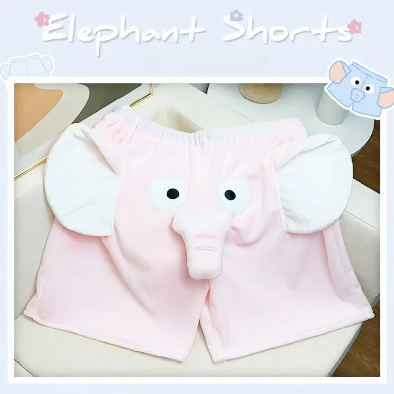Cartoon Lounge Shorts – Elephant, Pig & Chicken Styles