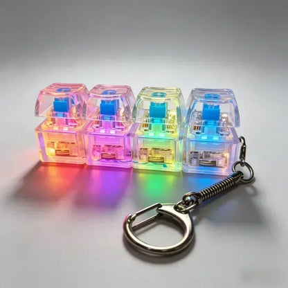 LED Keyboard Clicker Fidget Keychain