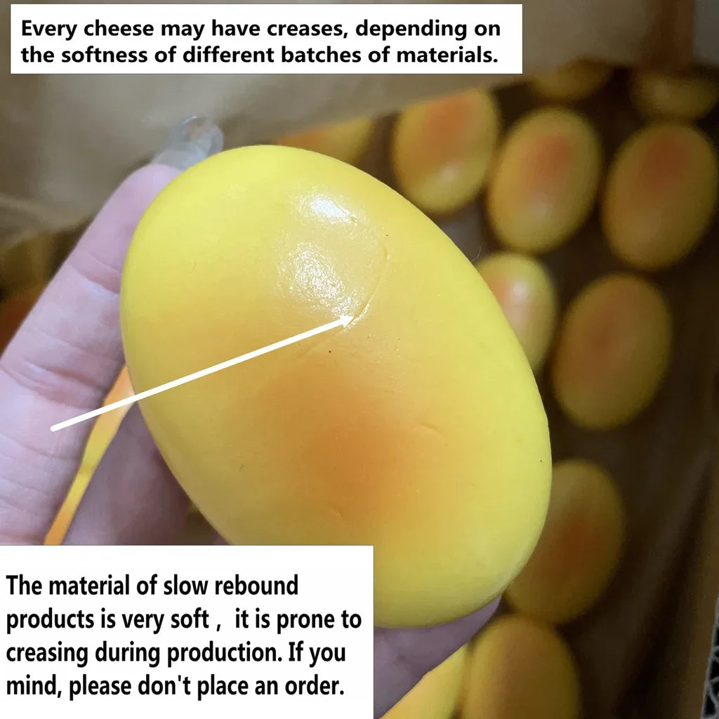 Cheese Bread Squishy – Slow-Rise Sensory Squeeze Toy