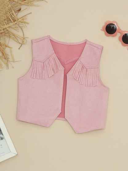 Kids Western Fringe Costume Vest