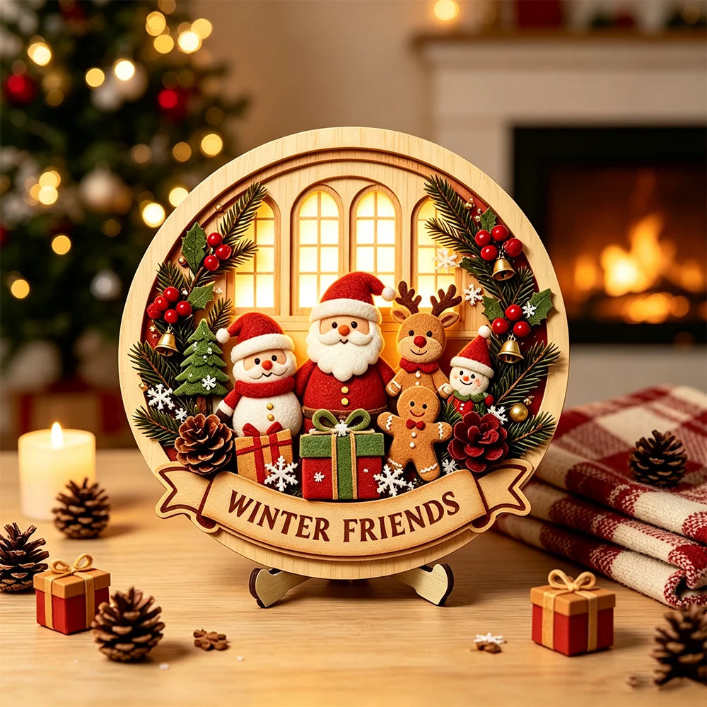 Wooden Christmas Character Tabletop Decor