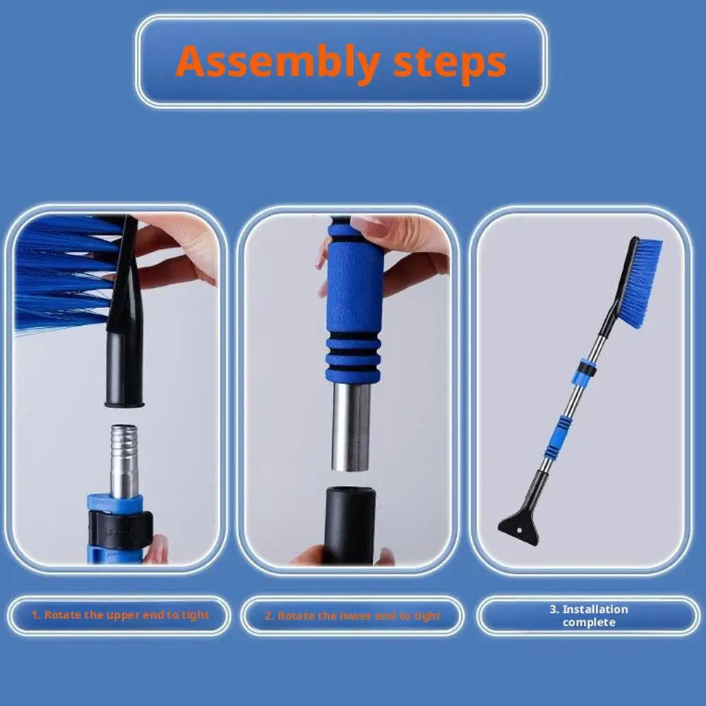Retractable Car Snow Brush & Ice Scraper – ABS + Foam Grip