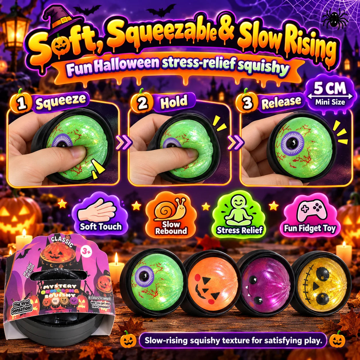 Halloween Dumpling Squishy with Steamer Basket