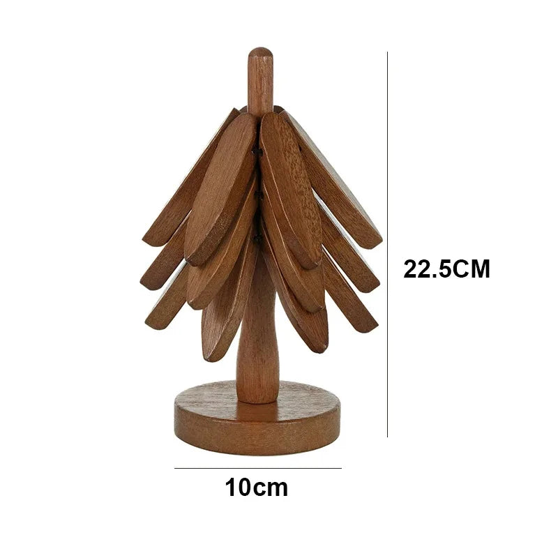 Wooden Christmas Tree Trivet