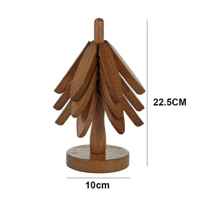 Wooden Christmas Tree Trivet