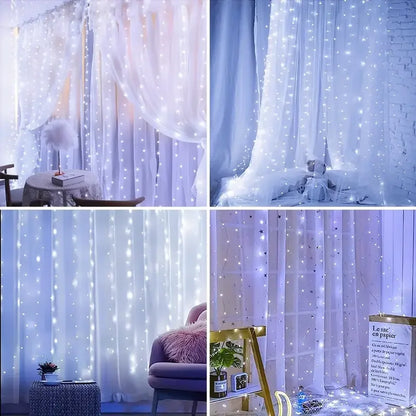 Christmas LED Curtain Lights with Remote