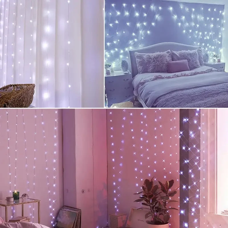 Christmas LED Curtain Lights with Remote