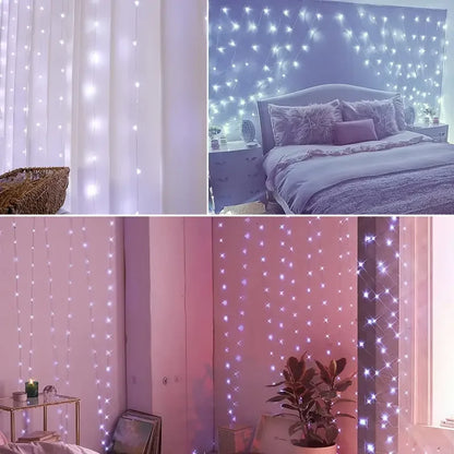 Christmas LED Curtain Lights with Remote