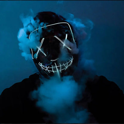 LED Light-Up Neon Halloween Mask