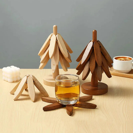 Wooden Christmas Tree Trivet