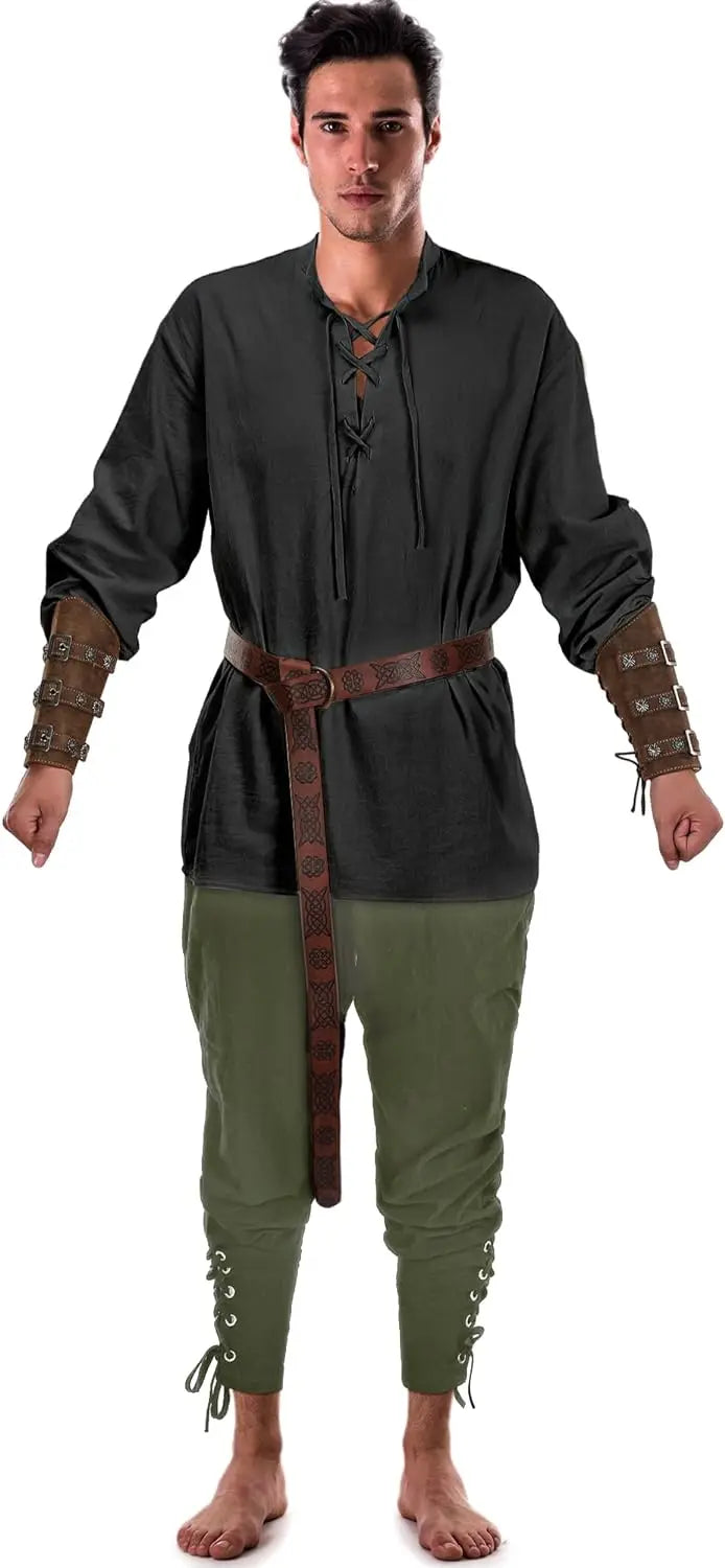 4-Piece Men’s Renaissance Pirate Costume Set