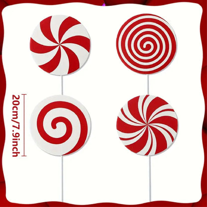 Peppermint Candy Christmas Tree Decorations – 4/8 Pack