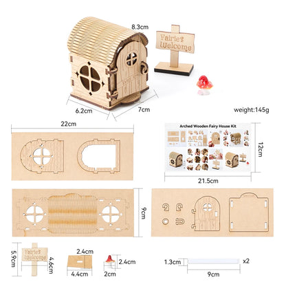 Mini Wooden Fairy Door – Dollhouse & Wall Decor