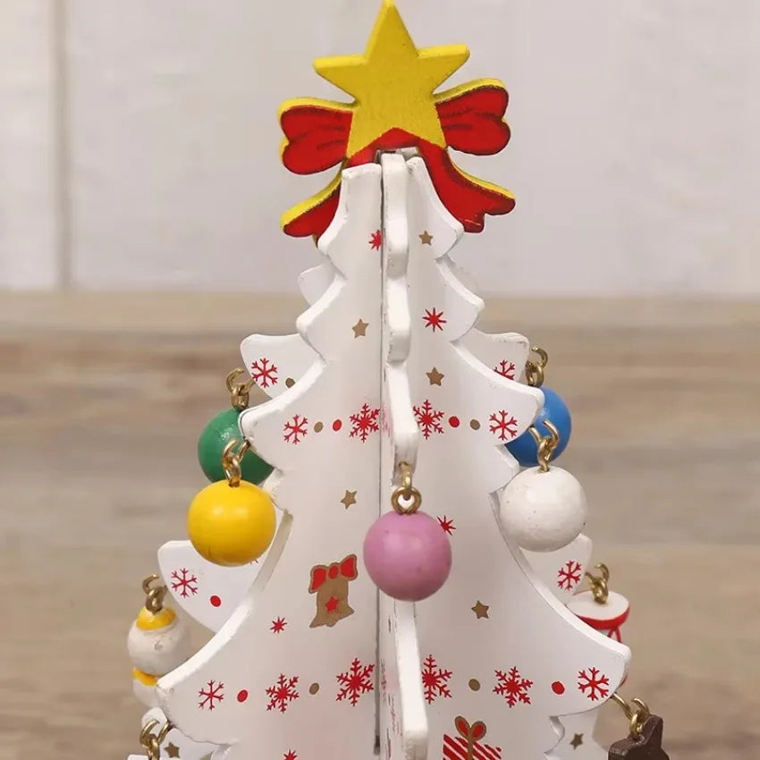 Wooden Christmas Tree Tabletop Ornament