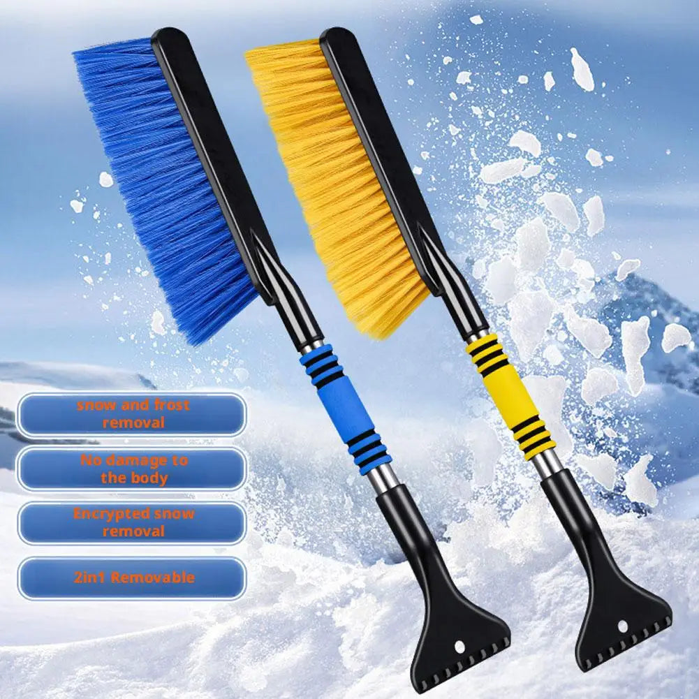 Retractable Car Snow Brush & Ice Scraper – ABS + Foam Grip