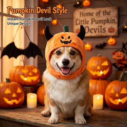 Halloween Pet Hat – Devil & Pumpkin Styles