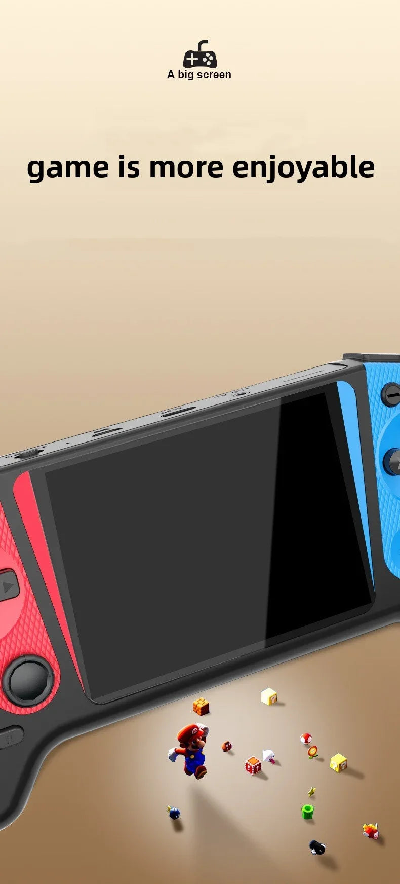 3.5" Retro Game Console – 500 Games, 1/2-Player Options