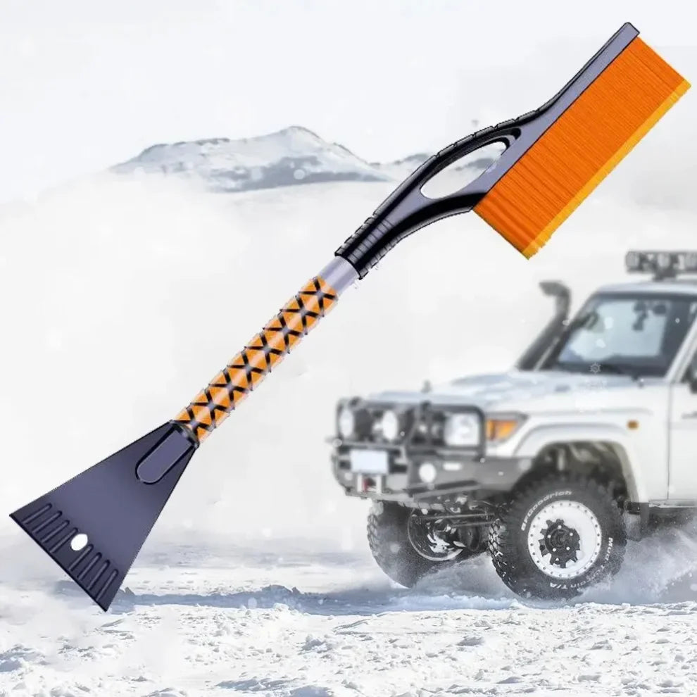 Car Snow Brush & Ice Scraper – Aluminum Handle with ABS Head