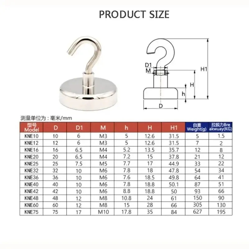 Strong Magnetic Utility Hooks – 10 Pack